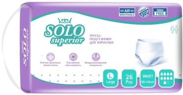 Solo superior для взрослых подгузники трусы L 26 шт