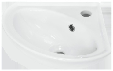 Раковина Sanita WB.CR/Veer/23-C/WHT.G/S1 подвесная угловая 36х36 см, санфарфор