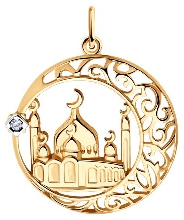 Подвеска SOKOLOV 93030565 вес 1.9 г серебро, фианит