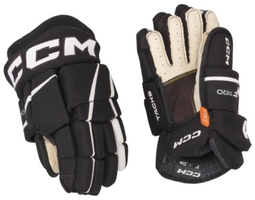 ССМ Перчатки для детей CCM TACKS S24 XF PRO YTH BKWH 9 черно-белые черный 9