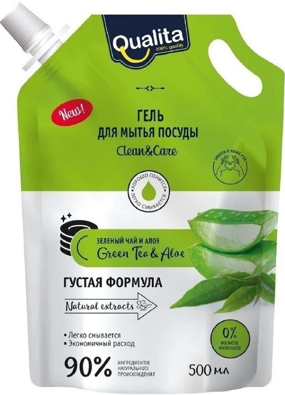 Qualita жидкое Greаn Tea & Aloe 500 мл