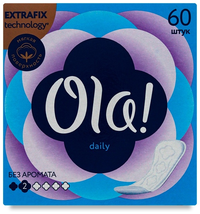 Ola прокладки ежедневные Daily без аромата 60 шт