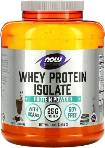 NOW Sports Whey Protein isolate Кремовый шоколад 2268 г