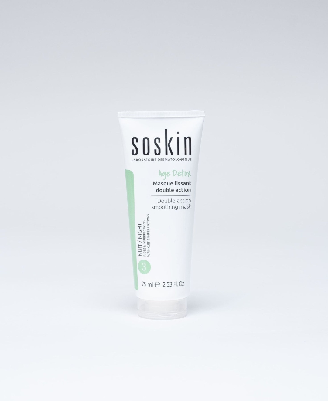 Маска для лица SOSKIN глиняная Разглаживающая двойного действия 75 мл