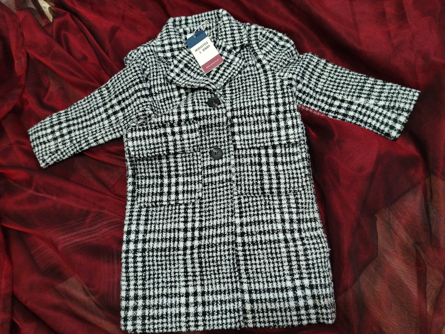 Пальто JKIDSSTYLE черный, белый