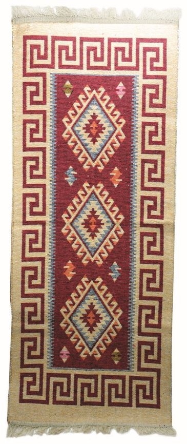 Ковровая дорожка OBAM безворсовая, хлопок, шерсть, 100 см x 2 м