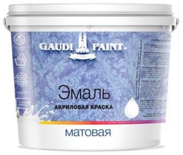 Gaudi Paint эмаль матовая акриловая 1 кг, тон белый