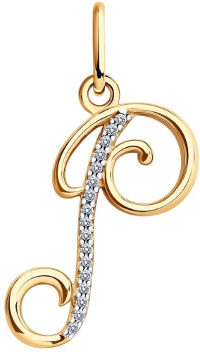 Подвеска LUXOR JEWELRY 034539 вес 0.95 г золото, фианит
