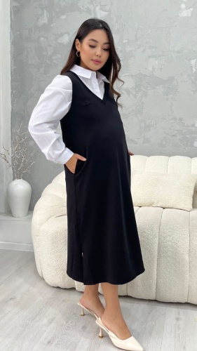Сарафан, для беременных Sweetmama.kz черный