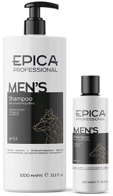 EPICA Professional Men's с маслом апельсина и витамином PP шампунь 1000 мл