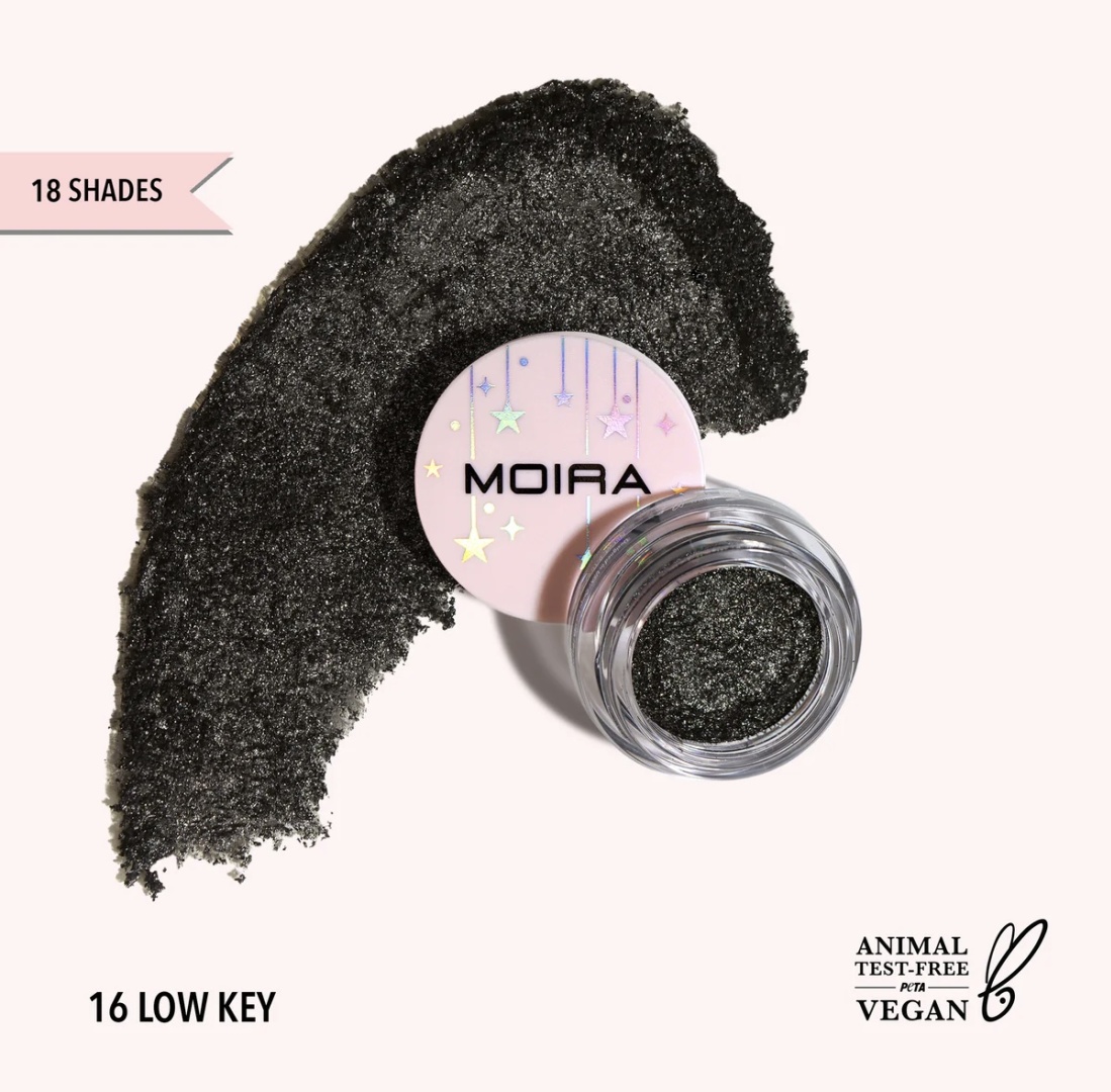 Кремовые тени- глиттеры MOIRA Starshow Shadow Pot 016 Low key Темный хаки
