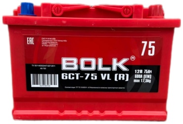 BOLK 6СT-75Ah -/+