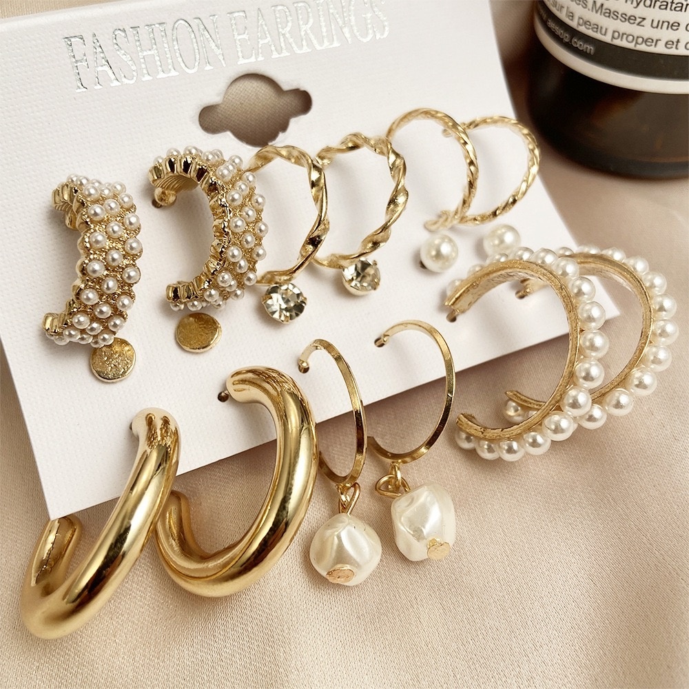 Набор Fashion Jewelry Базовая коллекция бижутерный сплав, титан, стразы, искусственный жемчуг