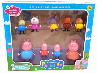 Фигурка WOOD MOM Свинка Пеппа 5 см 9 шт