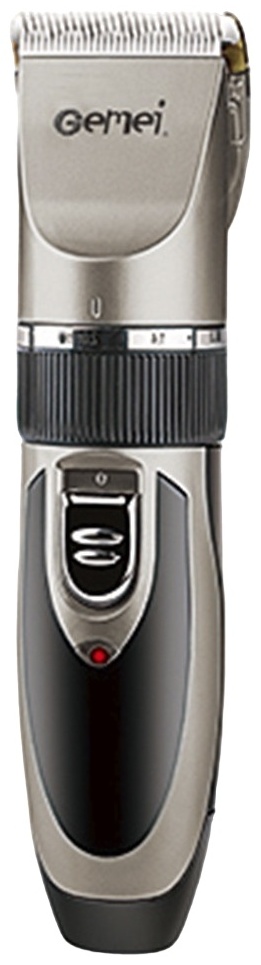 Gemei машинка для стрижки GM-6066 черный, бронзовый