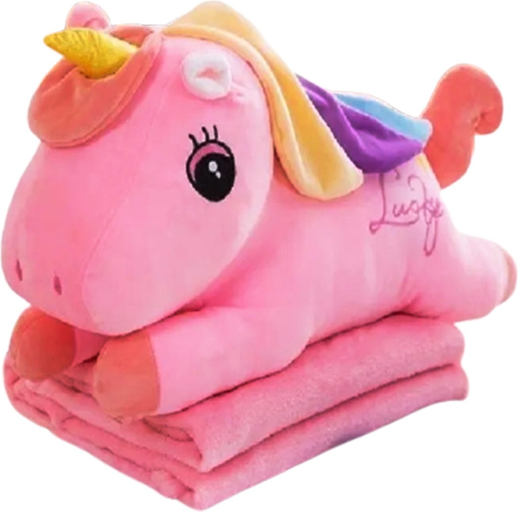 Купить Подушка-игрушка Unicorn Единорог, высота 50 см, розовый в Алматы ...