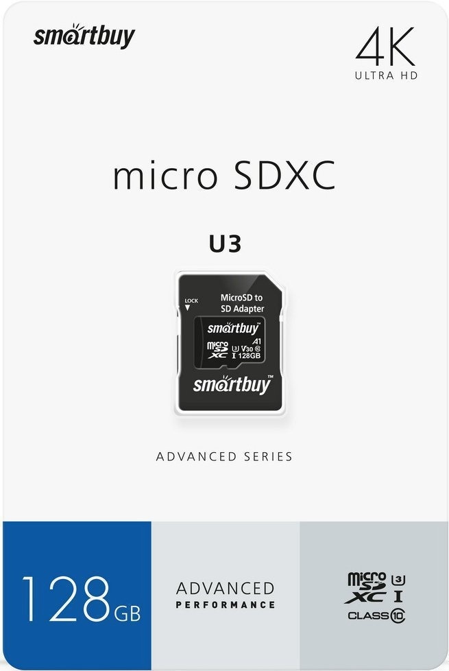 Карта памяти Smartbuy Advanced SB128GBSDU1A-AD 128GB