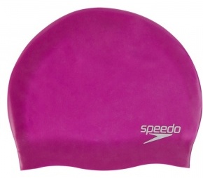 Speedo Silc Moud Cap AU 8-70984А791 однотонный розовый