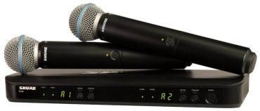 Микрофон Shure BLX288E/B58-H8E черный