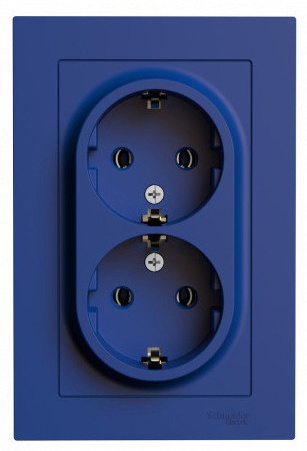 Розетка Schneider Electric AtlasDesign, синий