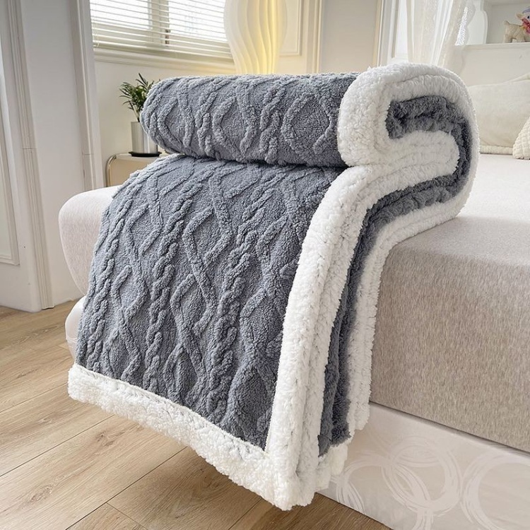 Плед WARM SOFT 200х230 см, полиэфирное волокно, серый