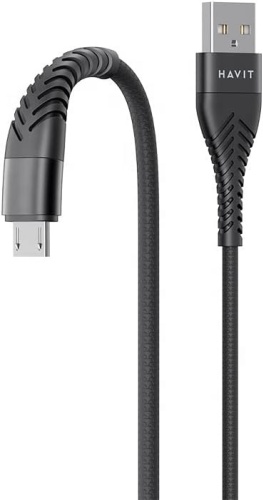 Кабель Havit USB 2.0 (M), micro-USB 2.0 (M) черный