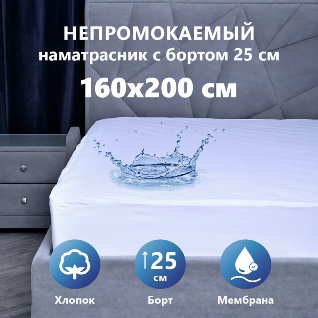 GENEFIX наматрасник на резинке 4650186380180 160x200 см, мулетон