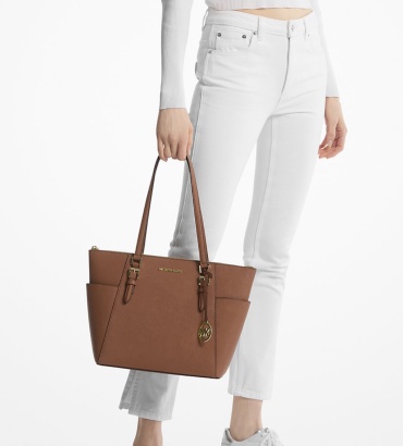 Сумка тоут Michael Kors натуральная кожа коричневый