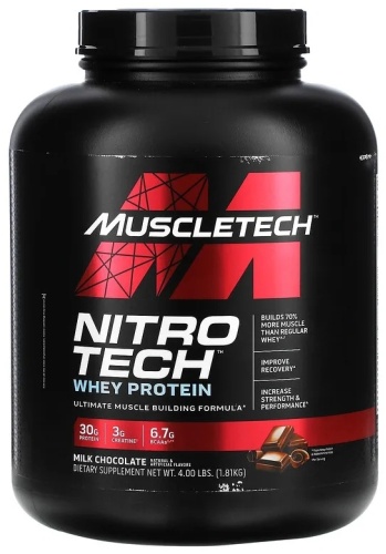 MuscleTech NitroTech Whey Peptides Молочный шоколад 1810 г