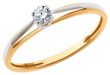 Diamant RIN-DI-585-876582-175 размер 17.5 вес 1.13 г золото, фианит