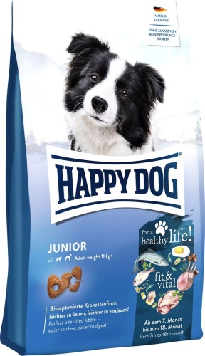 HAPPY DOG Junior Fit&Vital для щенков 4 кг