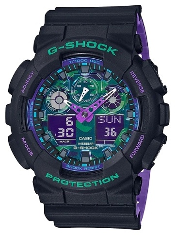 Кварцевые CASIO GA-100BL-1A полимер