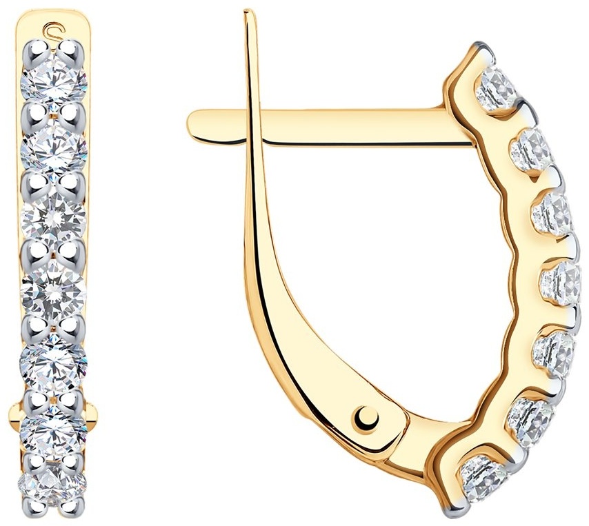 Серьги SOKOLOV EAR-SO-585-965797 вес 1.66 г золото, фианит