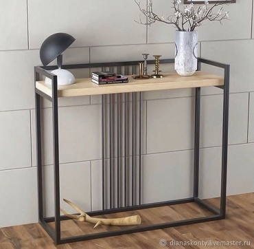 Консоль A STEEL 1300499, 120х30x100 см, черный, бежевый