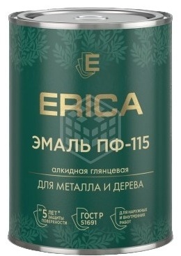 Erica эмаль глянцевая ПФ-115 0.8 кг, тон вишневый