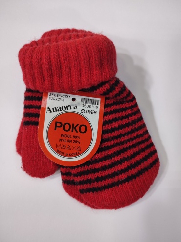 Варежки Gloves размер универсальный черный, красный