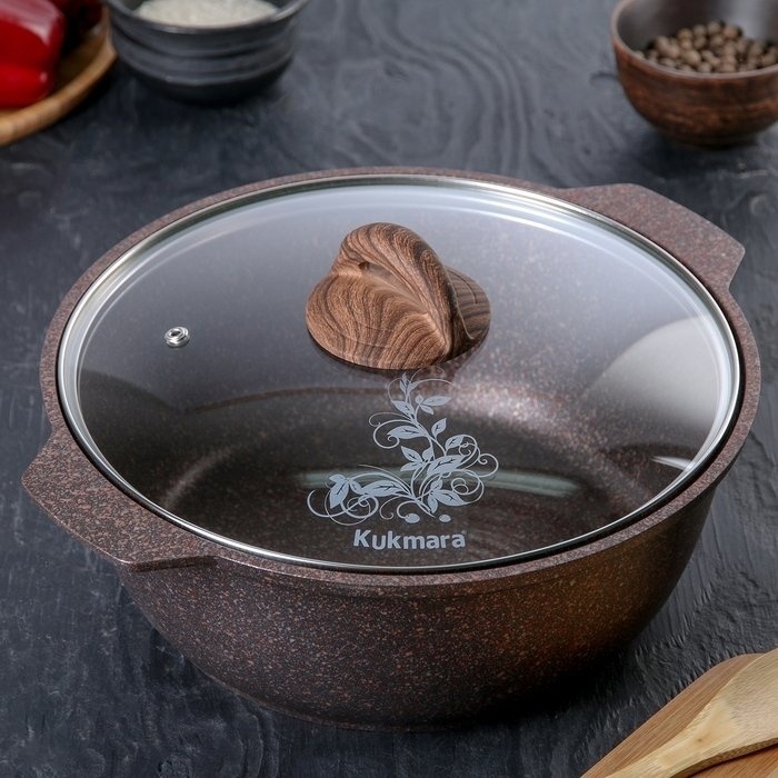 Кастрюля 4 л, Kukmara Granit ultra алюминий