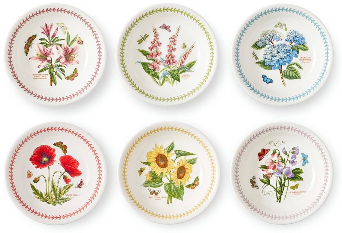 Набор тарелок PORTMEIRION Botanic Garden Meadow 22 см, 6 шт, фаянс
