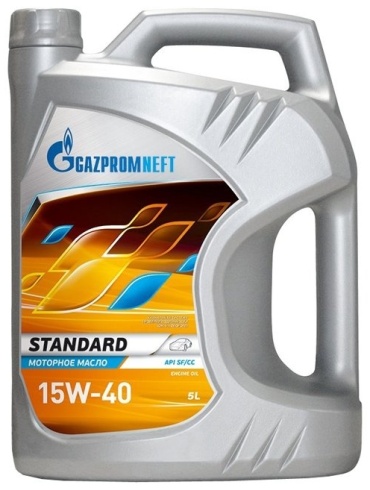 Моторное масло Gazpromneft Standard 15W-40 минеральное всесезонное для легкового транспорта, API SN Plus JASO MA2, 5 л