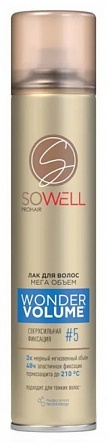 Sowell Wonder Volume лак экстрасильная фиксация 300 мл