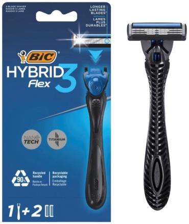 Bic Hybrid3 Flex бритвенный станок 1 шт + сменные кассеты 2 шт