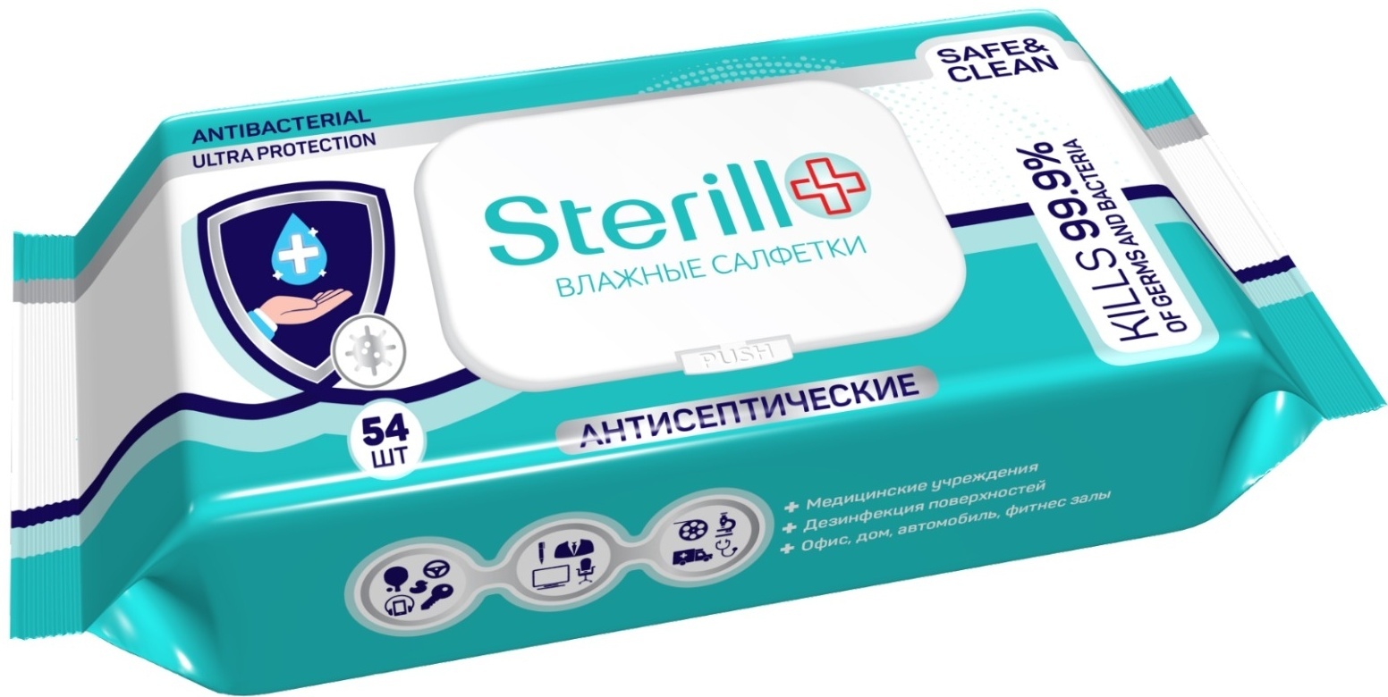 Влажные салфетки Sterill 123 54 шт