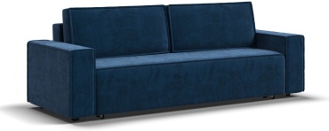 Диван прямой Divan Boss ОСКАР SE MONOLIT, 240х101 см, обивка велюр, синий