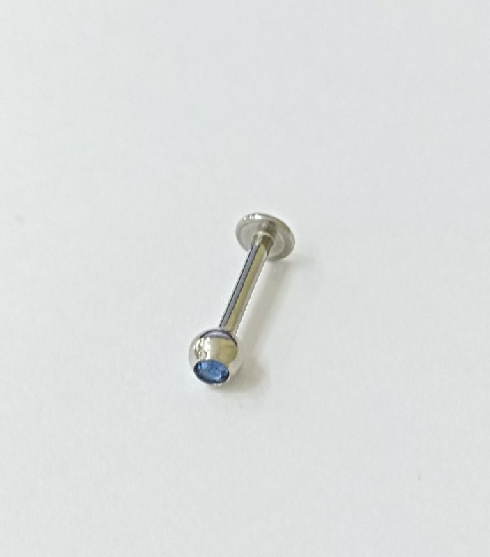 Лабрет Jewelry хирургическая сталь, стекло, ДЛИНА-8 ММ мм