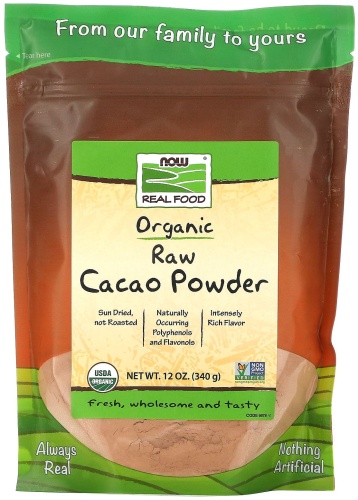 NOW Оrganic Raw Cacao Powder порошок 340