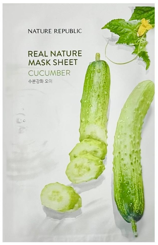 Маска для лица Nature Republic тканевая Real Nature Cucumber Mask Sheet 1 шт