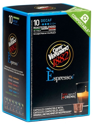 Капсулы кофе Caffe Vergnano Decaffeinato 10 шт