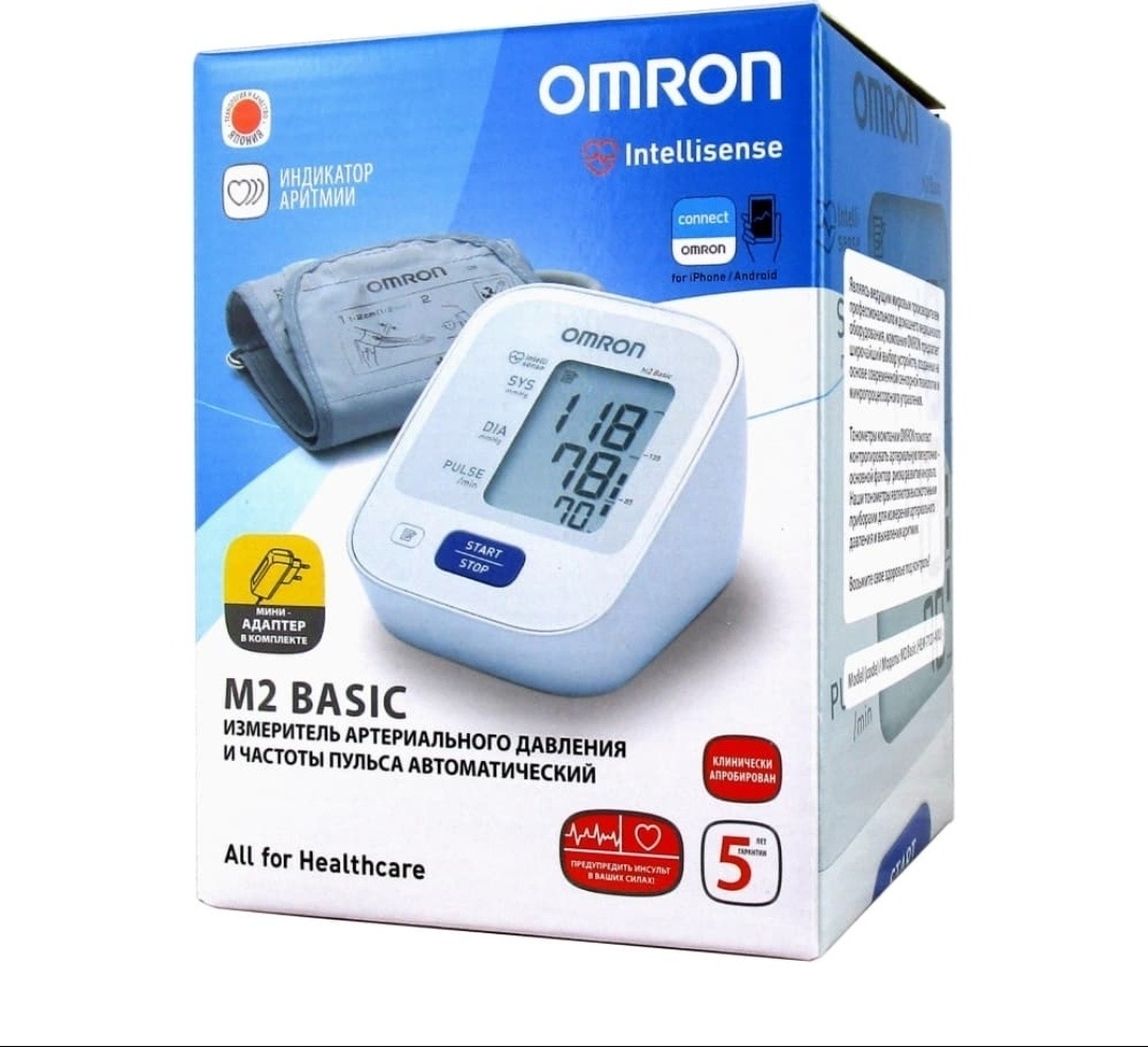 Купить Тонометр Omron М2 Basic с адаптером автоматический на плечо в ...