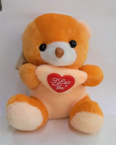Angel Toys Медвежонок желтый I LOVE YOU 30 см
