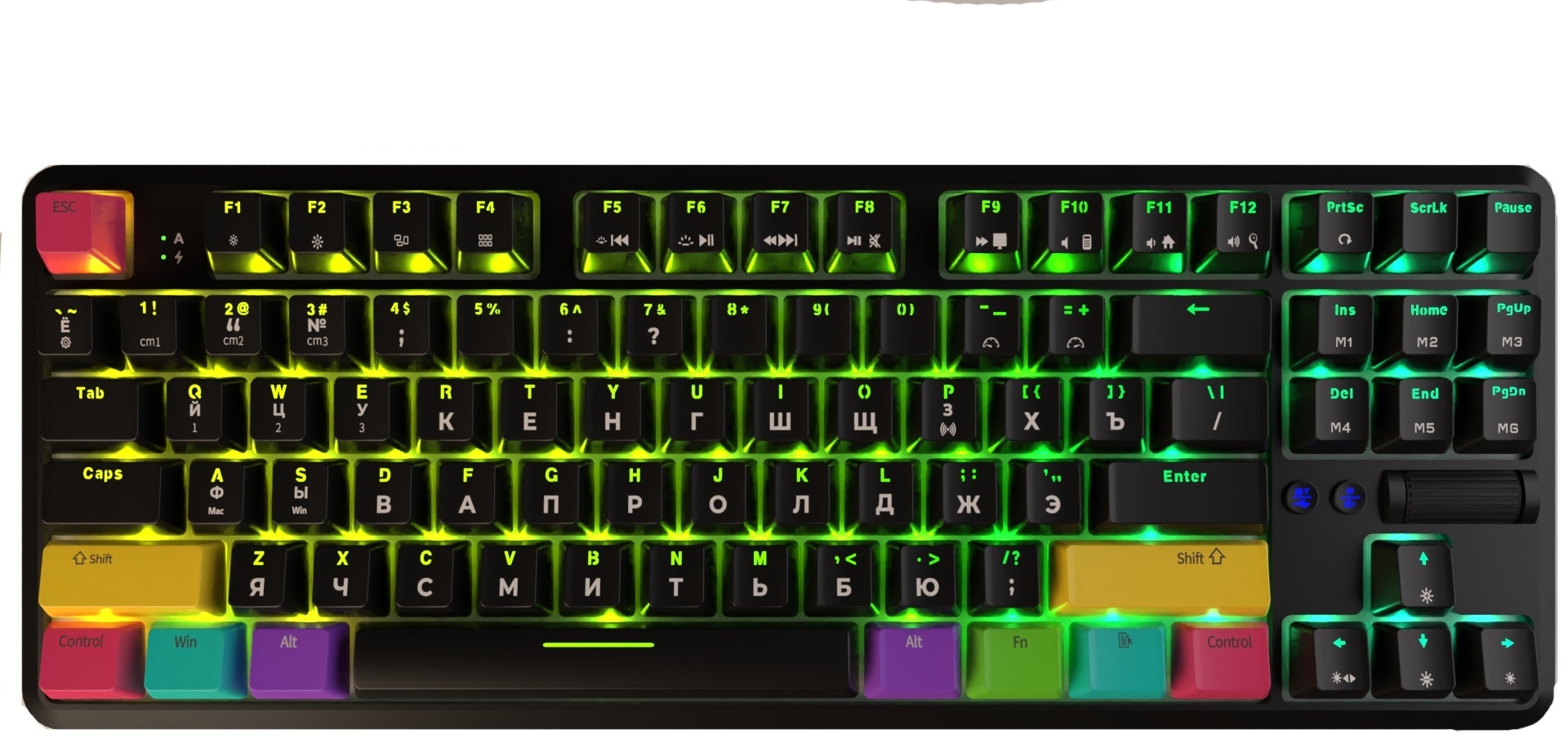 Клавиатура Ajazz K870t Brown Switches RU черный